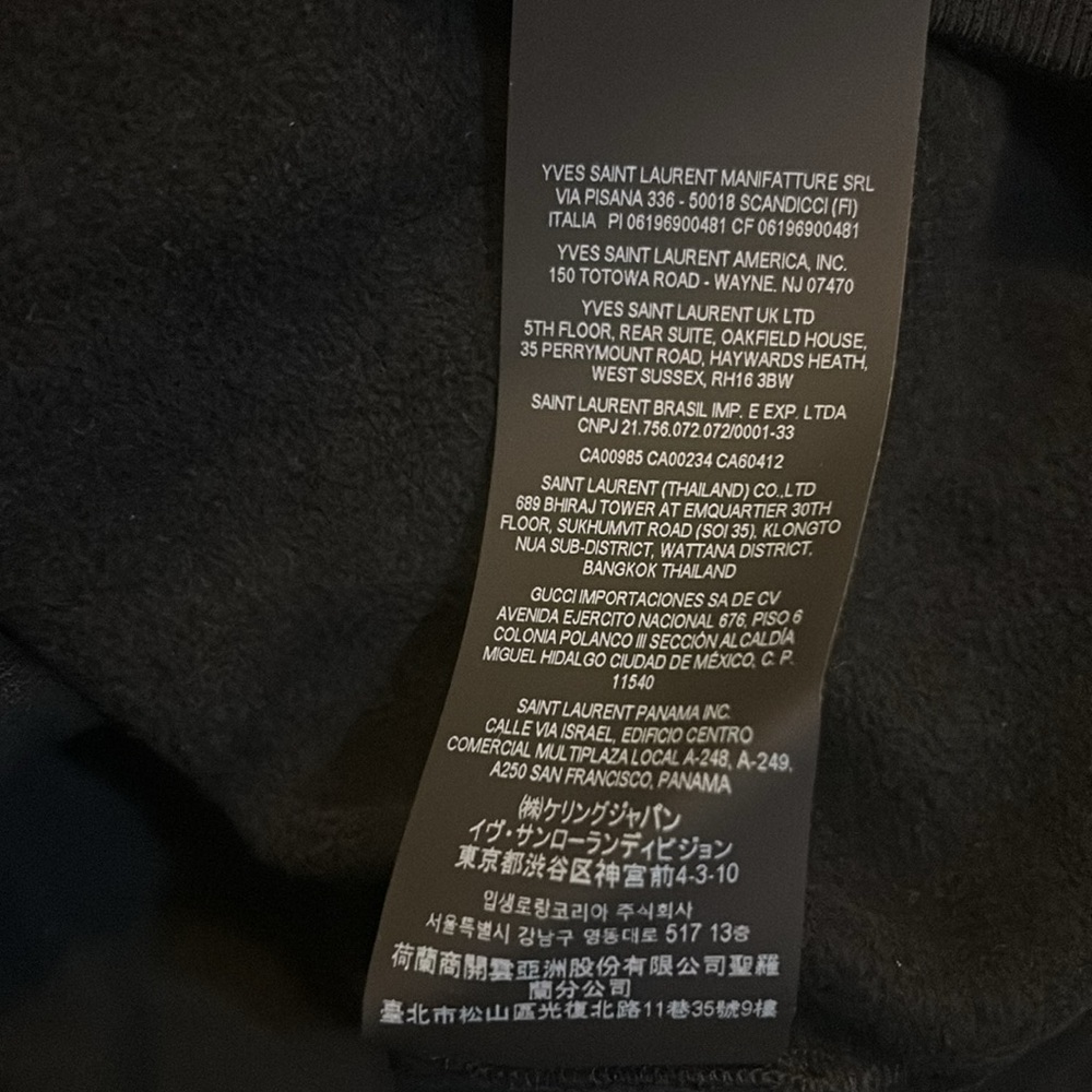 Saint Laurent 50s Signature Hoodie Black size XS - Picture 8 of 8